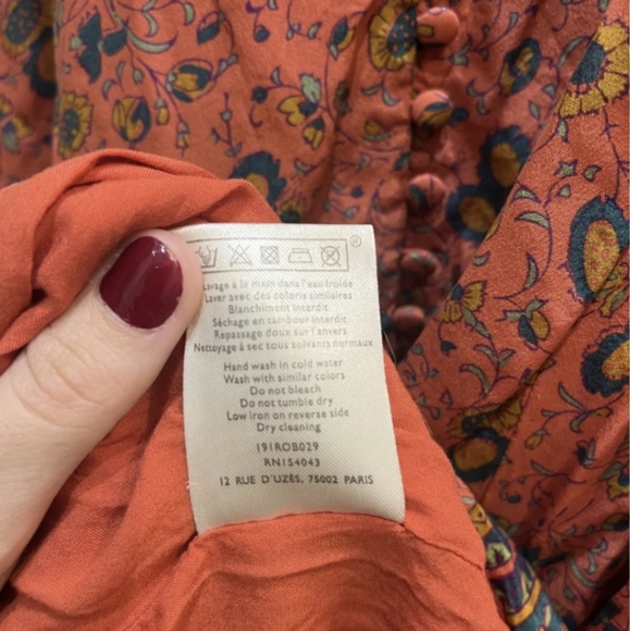 RARE Sezane Midi Floral Silk Sollie Dress - Picture 8 of 9